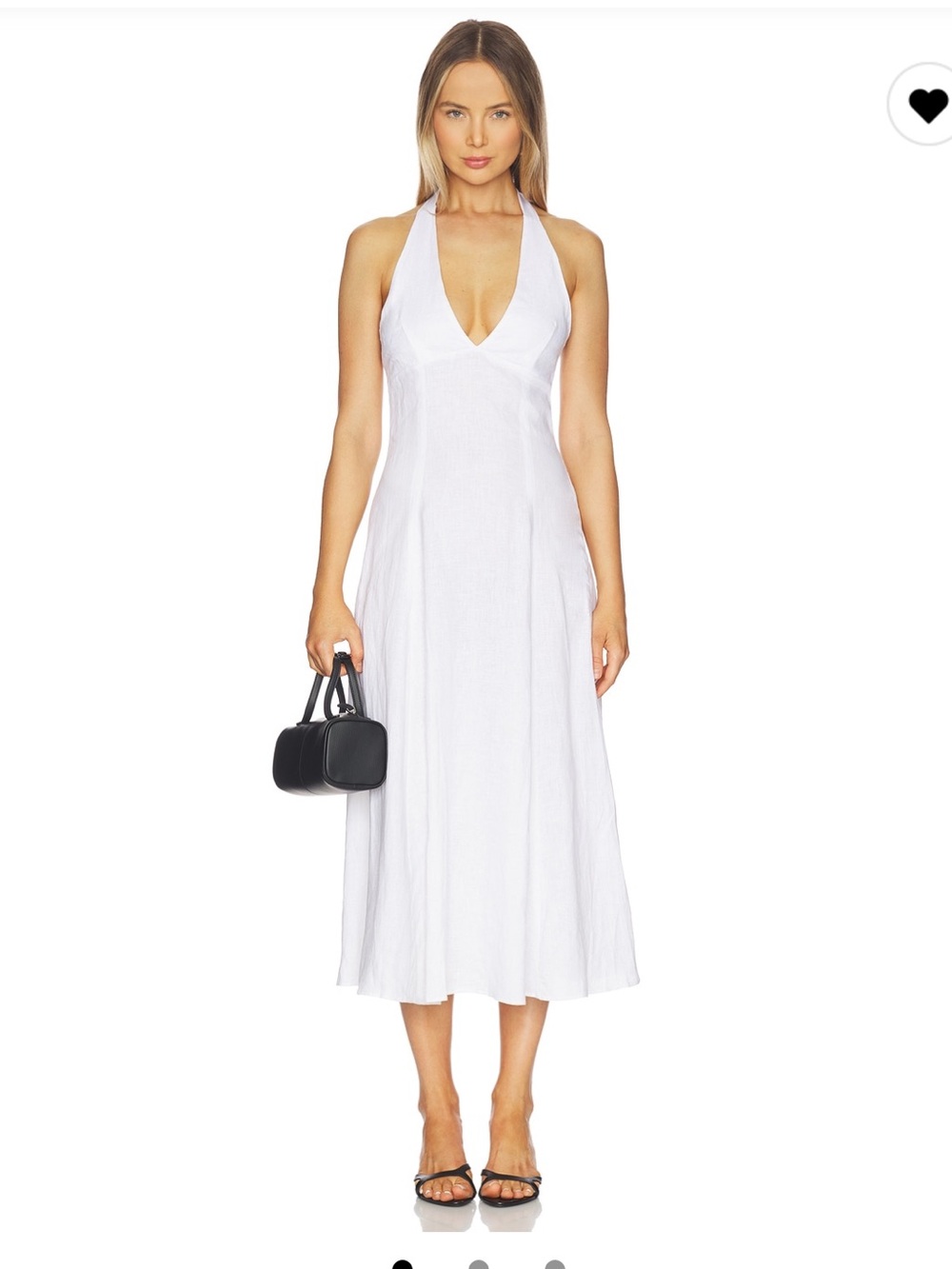 AEXAE Linen Halter Neck Maxi